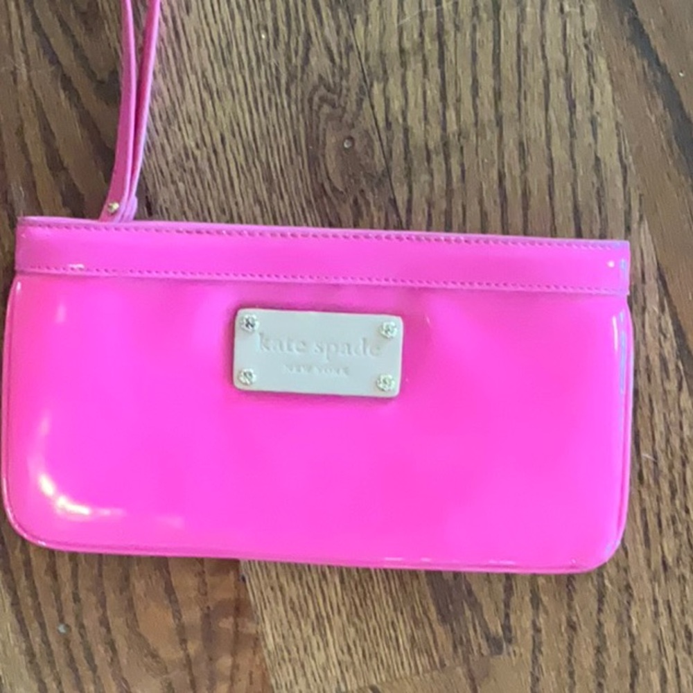 Kate Spade Pink Patent Leather Wristlet / Purse